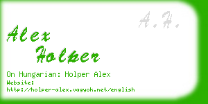 alex holper business card